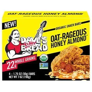 Dave's Killer Bread Oat-Rageous Honey Almond Organic Snack Bars