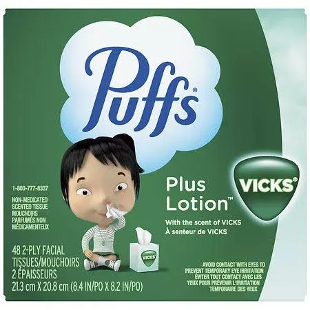 Puffs Plus Lotion with Vicks Facial Tissues