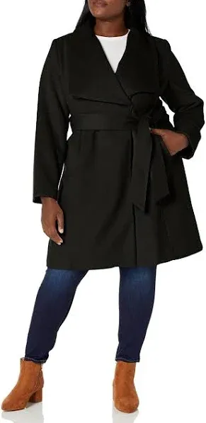 Cole Haan Women's Wool Blend Belted Wrap Coat