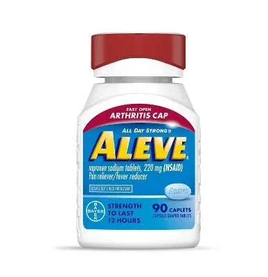 Aleve Easy Open Arthritis Cap Pain Relief Naproxen Sodium 220MG (NSAID) Caplets, 200 CT - CVS Pharmacy