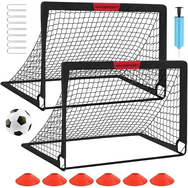 Kids Soccer Goals for Backyard Set - 2 of 4&#039; x 3&#039; Portable  Assorted Colors 