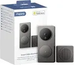 Aqara Video Doorbell G4 (Chime included), 1080p FHD Homekit Secure Video Doorbell Camera, Local Face Recognition and Automations, Wireless or Wired,