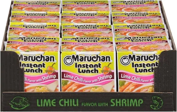 Maruchan Instant Lunch With Shrimp Ramen Noodles Soup, Lime Chili (2.25 oz)