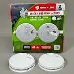 First Alert Precision Detection, 2 Pack Smoke and Carbon Monoxide Alarm 01808T