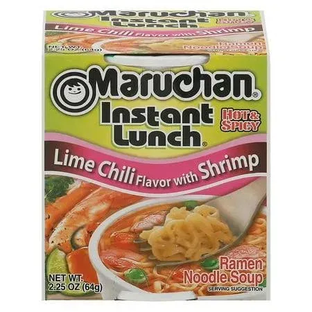 Maruchan Instant Lunch With Shrimp Ramen Noodles Soup, Lime Chili (2.25 oz)