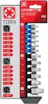 Carbyne Super Short Torx Bit Socket Set - 12 Piece , T-10 to T-60 | S2 Steel 3101579