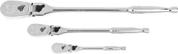 GEARWRENCH 1/4 in., 3/8 in. and 1/2 in. Drive 90-Tooth Locking Flex-Head Ratchet Set