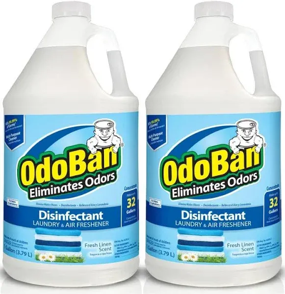 OdoBan Professional Disinfectant and Odor Eliminator Concentrate, 4-Pack, 1 Gallon Each, Original Eucalyptus Scent