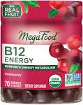 Megafood B12 Energy, Cranberry, Gummies - 70 gummies