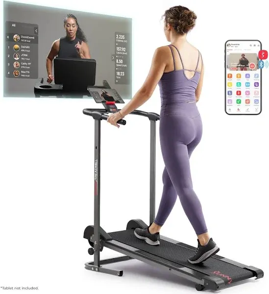 Sunny Health & Fitness Smart Manual Walking Treadmill