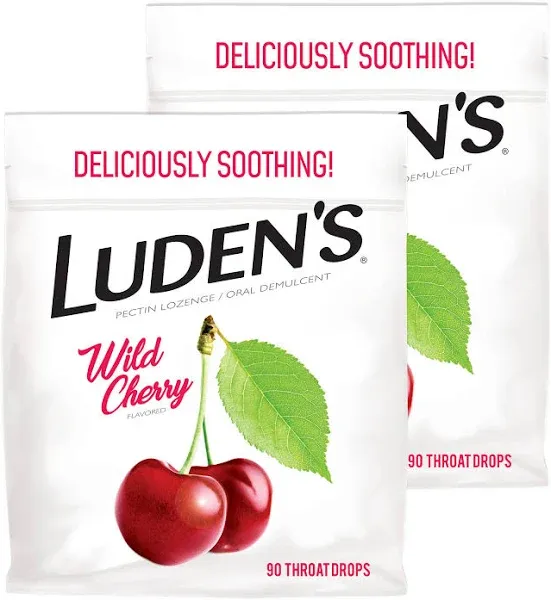 Ludens Throat Drops, Wild Cherry, 90 Drops 90 Count (Pack of 1) Cough Drops