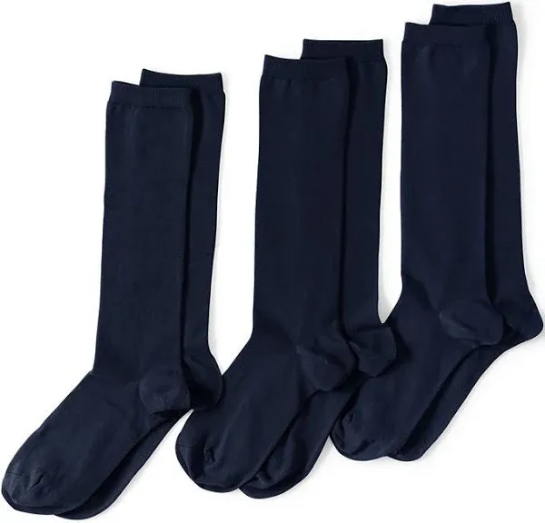 Lands' End Women's Seamless Toe Solid Trouser Socks