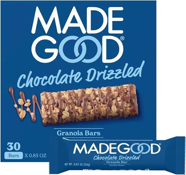 Madegood, Granola Bars, Chocolate Drizzled, Vanilla