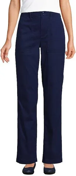 Lands' End Women's High Rise Straight Leg Chino Pants