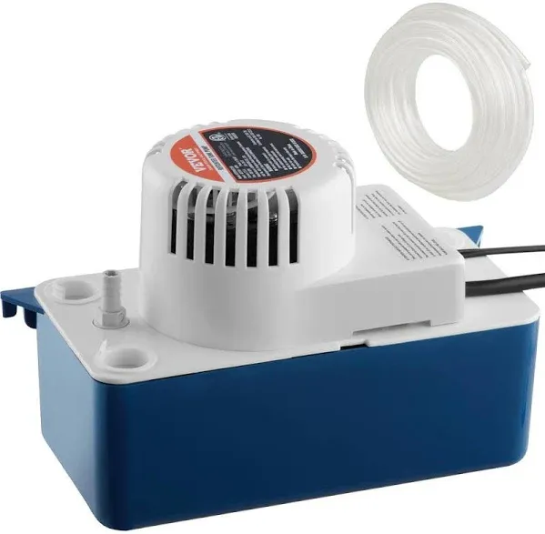 VEVOR Condensate Removal Pump, 1/50 HP, 65 GPH, 15 ft Lift, 115V Automatic AC Co