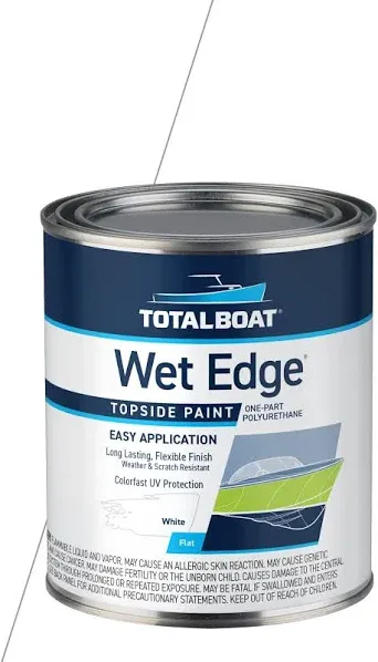 TotalBoat Wet Edge Marine Topside Paint Flat White Gallon