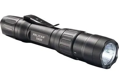 7600 Rechargeable LED Tactical Flashlight Black