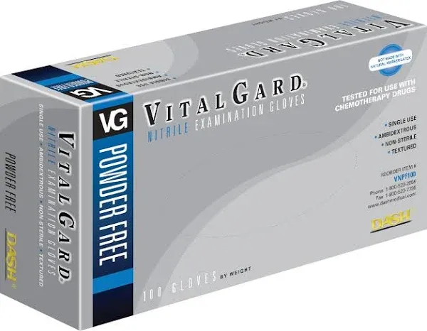 Dash VitalGard Nitrile Exam Gloves