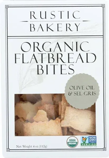 Rustic Bakery Flatbread Bites Olive Oil & Sel Gris