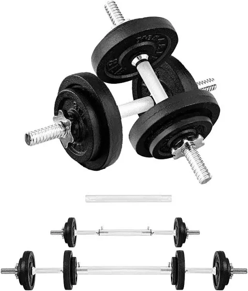 Yes4All Adjustable Dumbbell Set with Weight Plates, Star Lock Collars/Connector