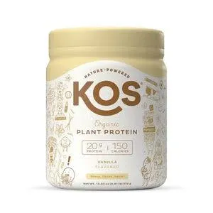 KOS Vegan Protein Powder Erythritol Free Vanilla USDA Organic - Pea Protein B...