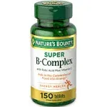 Nature's Bounty, Super B-Complex with Folic Acid Plus Vitamin C, 150 Coated Tablets