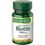 Nature's Bounty Biotin 5000 mcg 60 Quick Dissolve Tablets