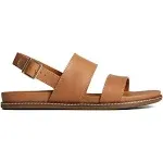 Sperry Waveside Plushwave Backstrap Women's Sandals Tan : 8 M (B)