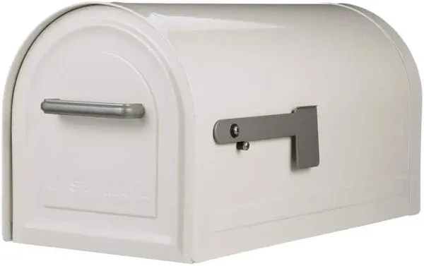 Gibraltar Reliant White Locking Post Mount Mailbox