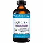 The Vitamin Shoppe - Liquid Iron Blackberry Vanilla Flavor - Easily Absorbed & Non-Constipating (8 Fluid ounces) - Iron