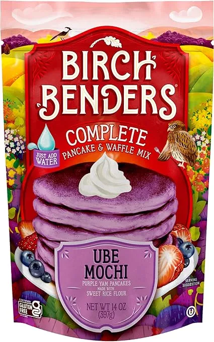 Birch Benders Ube Mochi Pancake & Waffle Mix, 14 OZ