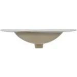 Jonathan Y Ancillary 3-Hole Classic Contemporary Rectangular Ceramic Single Sink Basin Vanity Top, White