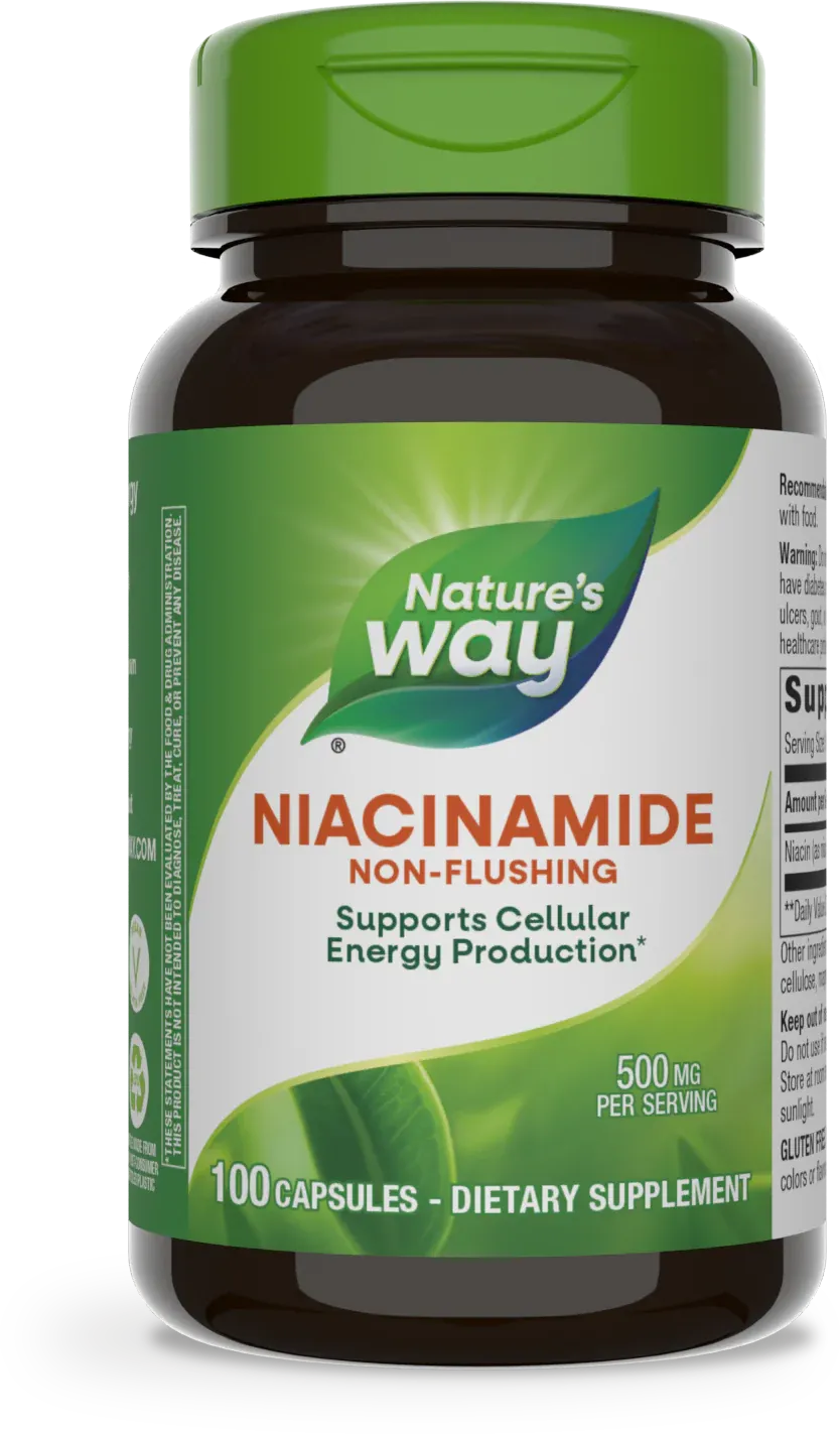 Nature's Way Niacinamide 500 mg - 100 Capsules