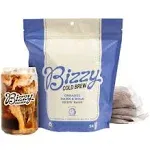 Bizzy Organic Cold Brew Coffee Smooth & Sweet Blend Coarse Ground Coffee Micro Sifted Specialty Grade 100% Arabica Brew Bags 12 Count