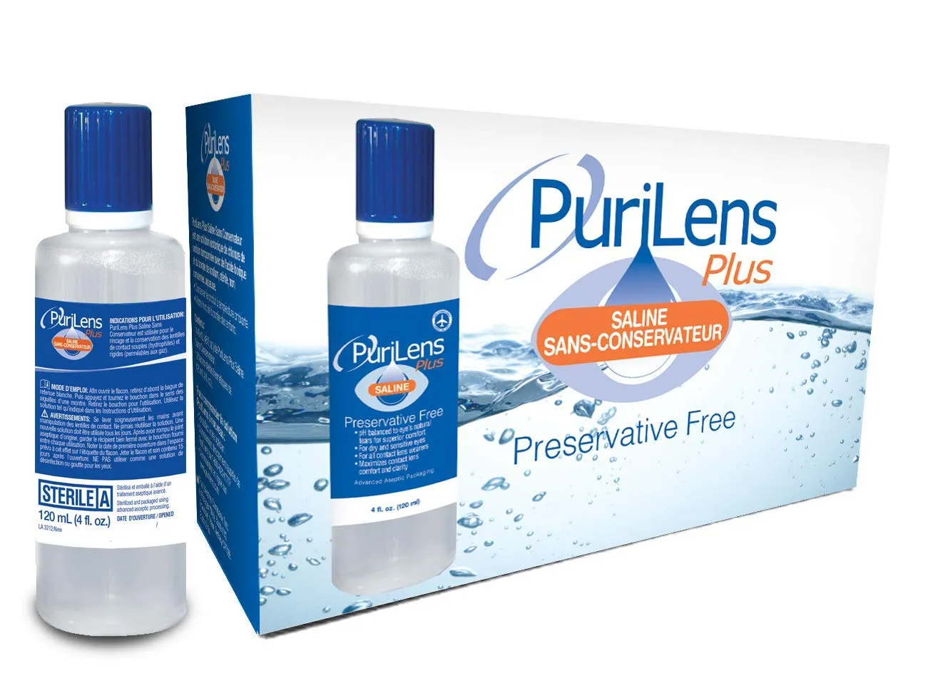 PuriLens Plus Preservative Free Saline Bottles