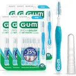 Gum Proxabrush Go-Betweens - Wide - Interdental Brushes - Soft Bristled Dental Picks for Plaque Removal & Gum Health - Safe for Braces & Dental