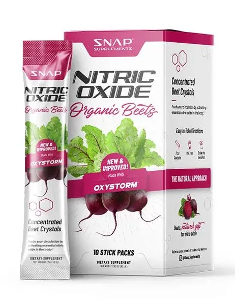 Snap Supplements Nitric Oxide Organic Beets Sticks