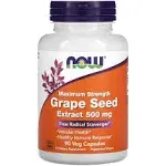 NOW Foods Grape Seed Extract, 500mg Maximum Strength - 90 vcaps