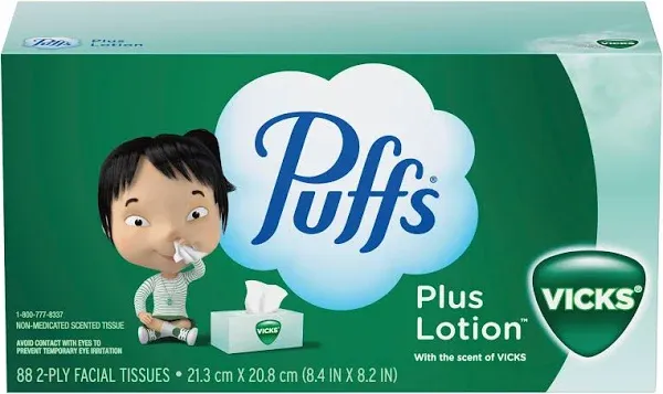 Puffs Plus Lotion with Vicks Facial Tissues