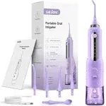 SEJOY Cordless Water Flosser Dental Oral Irrigator For Teeth Cleaner 5 Jet Tips