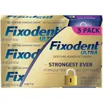 Fixodent Ultra Max Hold Dental Adhesive 2.2 oz 3 PK