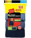 Hanes 7460Z6 Men's Tagless Boxer Brief with ComfortSoft Waistband 6-Pack - Assorted - M