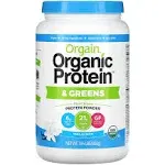 Orgain Organic Protein Greens Protein Powder Plant Based Vanilla Bean