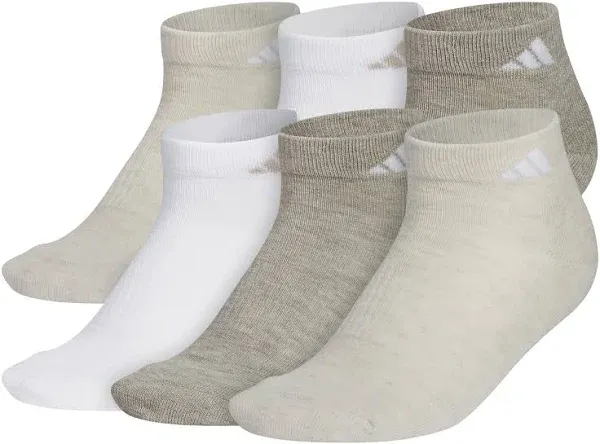 adidas Women's 6 Pack Athletic Cushioned Low Cut Socks