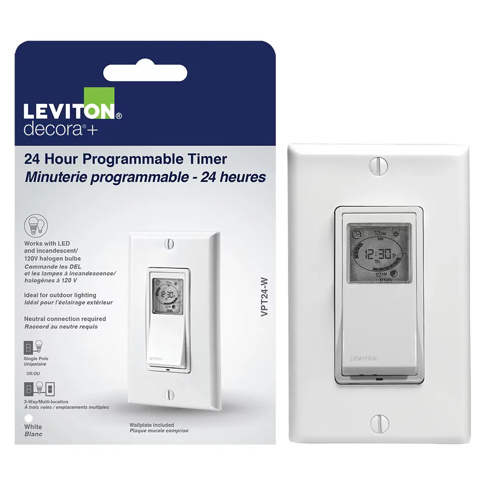 Leviton Decora Vizia 24-Hour Programmable Timer Light Switch