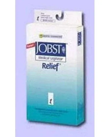 Jobst Relief Compression Knee high, 15-20 mmHg Closed Toe X-Large / Black