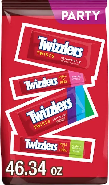 Twizzlers Assorted Flavored Licorice Style Candy Bulk Party Pack