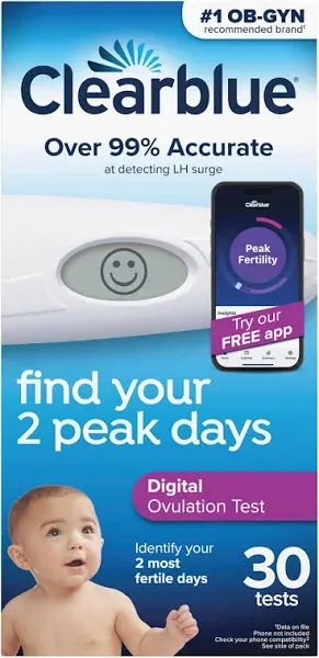 Clearblue Digital Ovulation Test (10 Tests) -EXP: 7/25 ☆READ☆