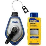 Irwin Strait-Line 100&#039; (30m) Chalk Line + 4oz Blue Chalk