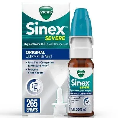 Vicks Sinex Severe Nasal Decongestant Ultra Fine Mist